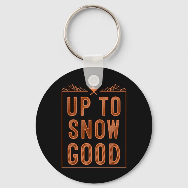 Best Snowboard Skiing Ride Gift Cute Skiers Men Wo Keychain (Front)