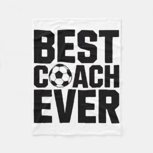 Best Soccer Coach Ever For Men Gift Idea Funny God Fleece Blanket