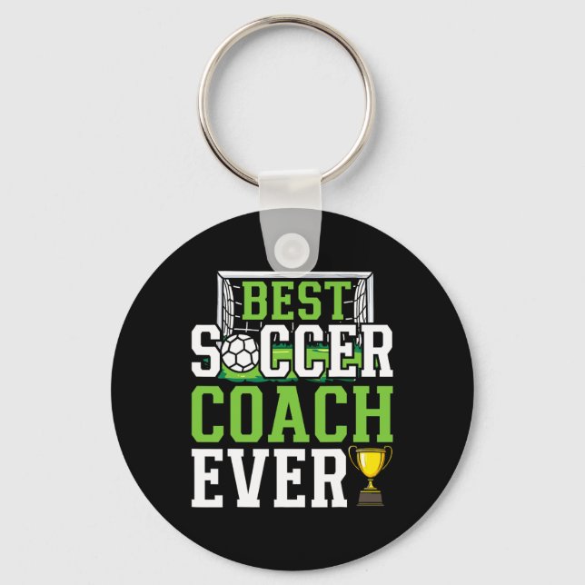 Best Soccer Coach Ever Funny Trainer  Keychain (Front)