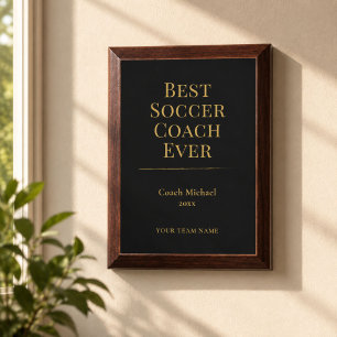 Best Soccer Coach Ever Personalized Team Award Plaque