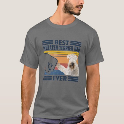 Best Soft Coated Wheaten Terrier Dad Ever Vintage T_Shirt