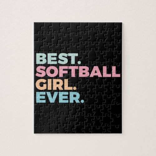 Best Softball Player Jigsaw Puzzle