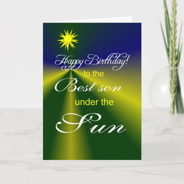 best son birthday card (Front)