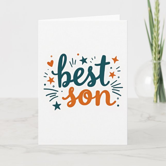 Best Son Celebration Card (Front)