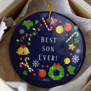 Best Son Ever Christmas Ornament