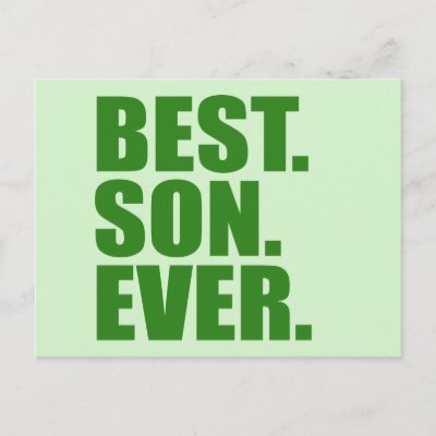Best. Son. Ever. (green) Postcard