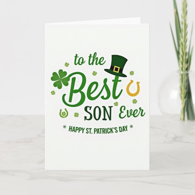 Best Son Ever St Patricks Day Card (Front)