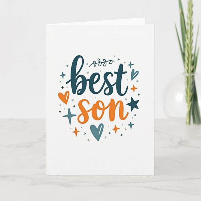 Best Son Greeting Card (Front)