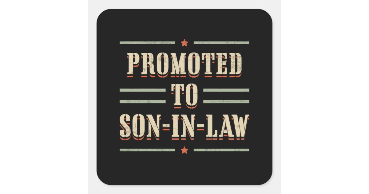 Best Son In Law Awesome Son Proud Gift Idea Square Sticker | Zazzle