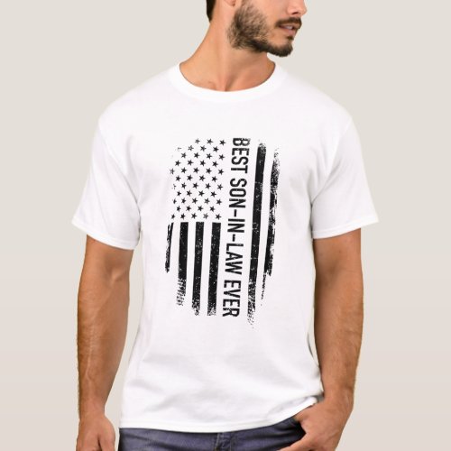 Best son_in_law ever US american vintage flag T_Shirt