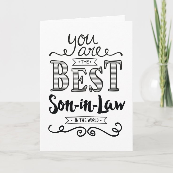 Best Son-in-Law in the World Birthday Card | Zazzle