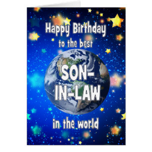 Best Son in Law In The World Birthday Cards