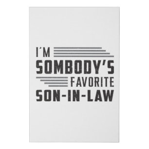 Best Son In Law Son Proud Awesome Funny Gift Faux Canvas Print