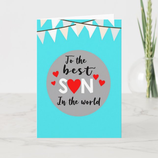 Best Son In The World Love Card (Front)