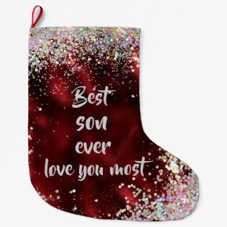 Best Son Large Christmas Stocking