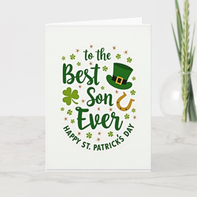Best Son St Patricks Day Card (Front)