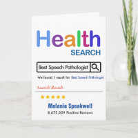 Best Speech Pathologist Funny Gift  Thank You Card