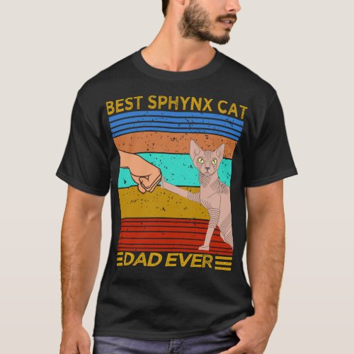Best Sphynx Cat Dad Ever vintage T_Shirt