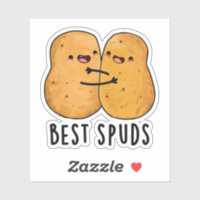 Pota-toes Cute Potato With Toes Pun Sticker | Zazzle