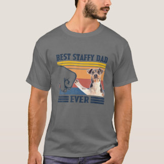 Best Staffy Dad Ever Father's Day Christmas T-Shirt