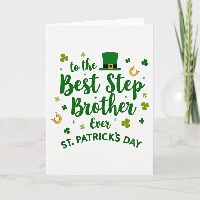 Best Step Brother Ever Card (Front)