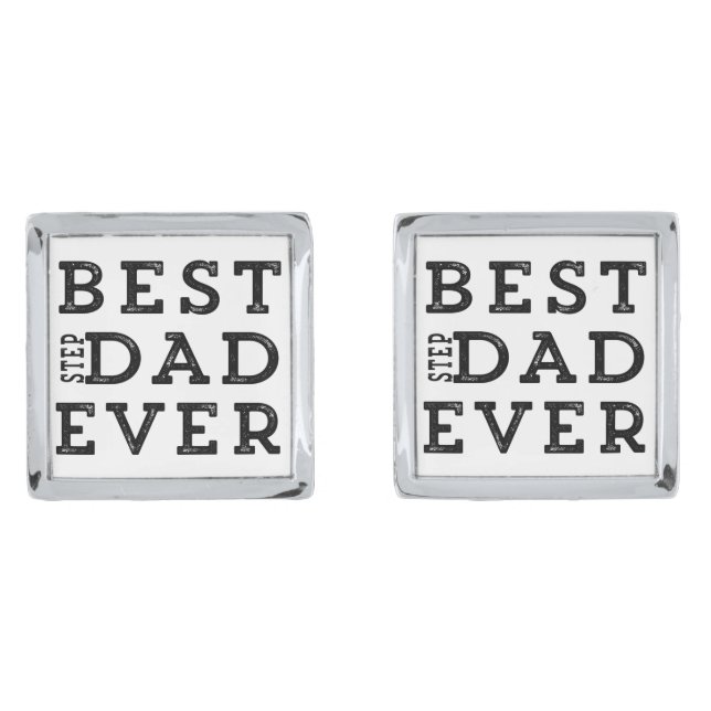 Best Step Dad Ever Cufflinks (Front)