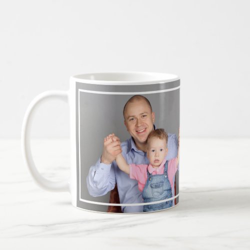 Best Step Dad Happy Fathers Day Photo Blue Coffee Mug