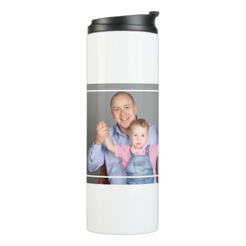 Best Step Dad Happy Fathers Day Photo   Thermal Tumbler