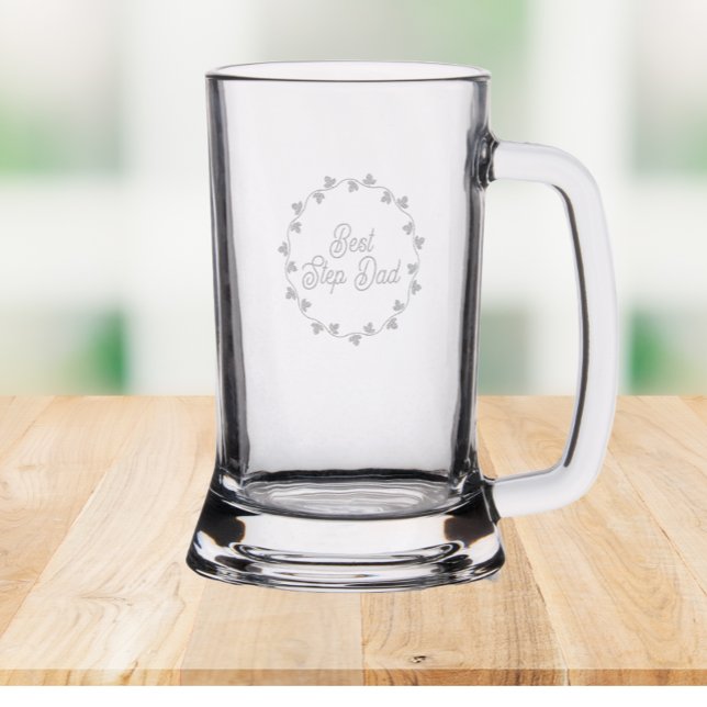 Best Step Dad Ivy Leaf Wreath Stein (In Situ)
