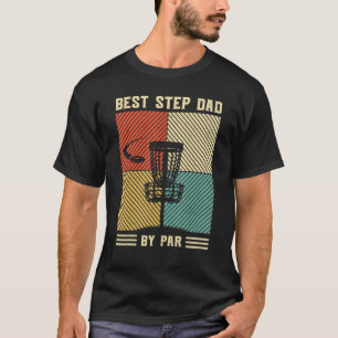 Best Stepdad By Far Men Golf Retro Sunset Papa Bon T-Shirt