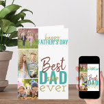 Best Stepdad Ever 3 Photo Fathers Day Card<br><div class="desc">Happy Father's Day Card for your Stepdad, which you can personalized with 3 of your favorite photos. This smart and stylish design has bold typography which reads "happy father's day" and "Best Step Dad ever" in rust brown, teal and yellow gold. The photo template is ready for you to upload...</div>