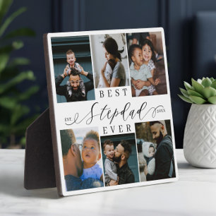 Best Stepdad Ever Personalized Photo Collage Gift Plaque