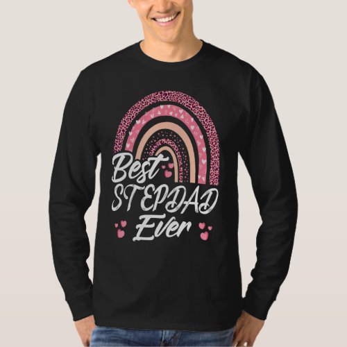 Best Stepdad Ever Rainbow Fathers Day For Men Gran T_Shirt