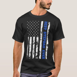 Best Stepdad Ever US Vintage Flag Patriotic Bonus T-Shirt