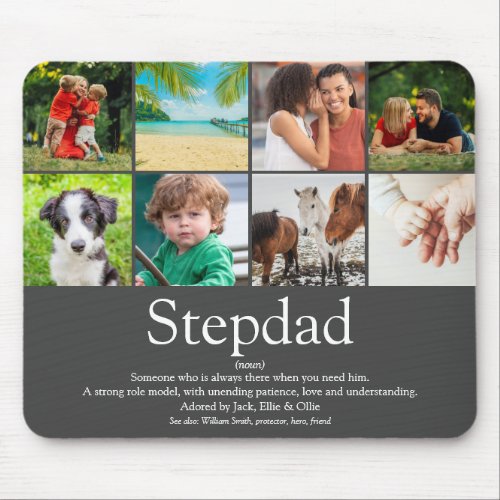 Best Stepdad Stepfather Quote Photo Collage Mouse Pad