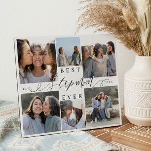 Best Stepmom Ever Personalized Photo Collage Gift Plaque