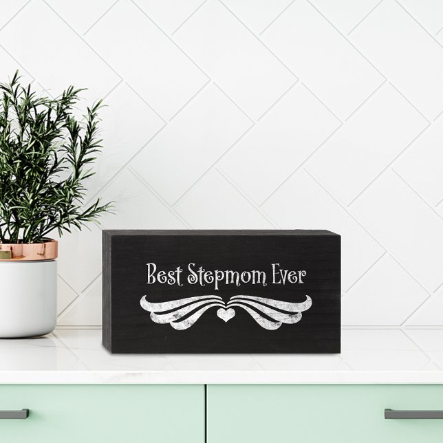 Best Stepmom Ever Wooden Box Sign (Creator Uploaded)