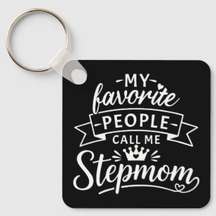 Best Stepmom Gift From Cute Blended Family Keychain