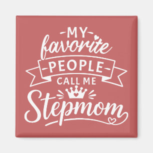 Best Stepmom Gift From Cute Blended Family Magnet