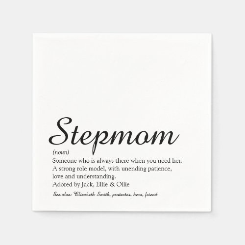 Best Stepmom Stepmother Definition Script Napkins