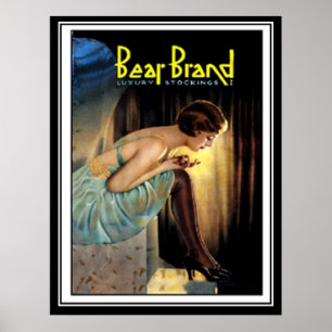 Best Stockings Ad Art Deco Style Print