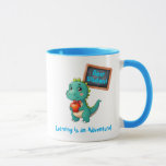 Best Student Dino Kids School Sticker Mug