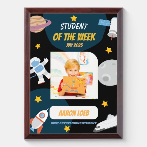 Best Student of the Month Award Plaque