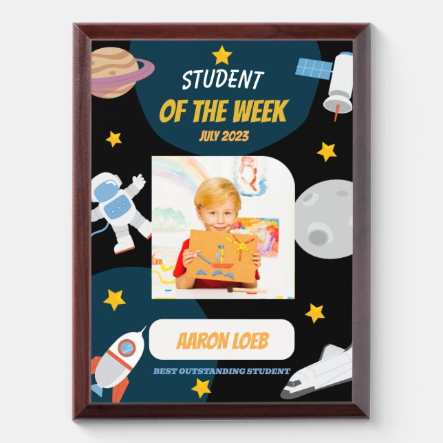 Best Student of the Month Award Plaque (Vertical)