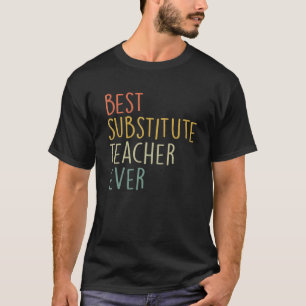 Best Substitute Teacher Ever Cool Vintage Christma T-Shirt