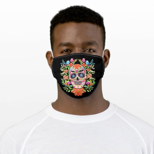 Best sugar skull day of dead dia de los muertos adult cloth face mask