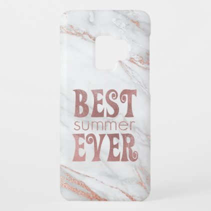 Best Summer Ever Rose Gold Text on Marble Case-Mate Samsung Galaxy S9 Case