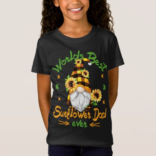 Best Sunflower Dad Funny Gardener Grandpa Hippie G T_Shirt