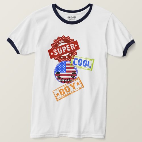 BEST SUPER COOL AMERICAN BOY  T_Shirt