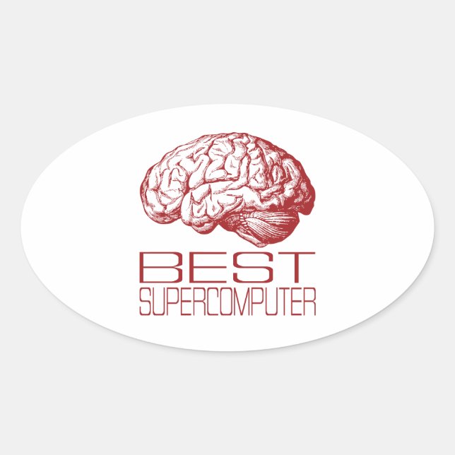 Best Supercomputer Oval Sticker (Front)